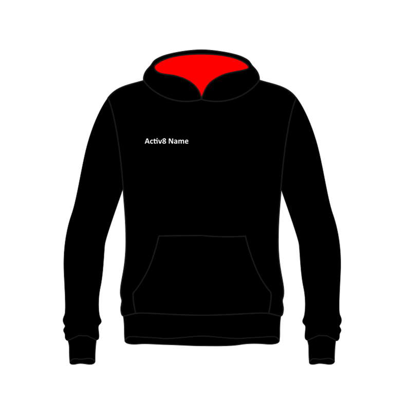 Activ8 Hooded Top with logo to back and name to front