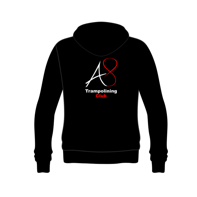 Activ8 Hooded Top in Black/Red with logo to back