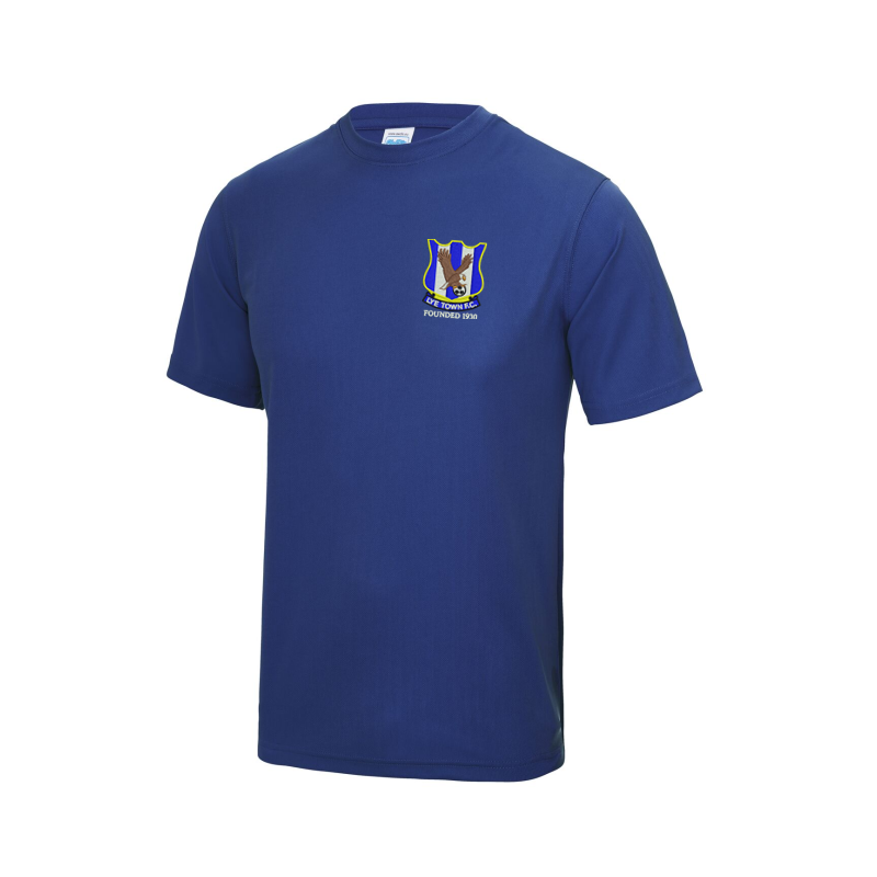 Cool Polyester T Shirt, embroidered Club logo left breast.