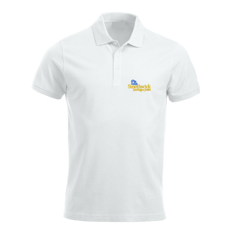 Polycotton Poloshirt embroidered logo left breast.