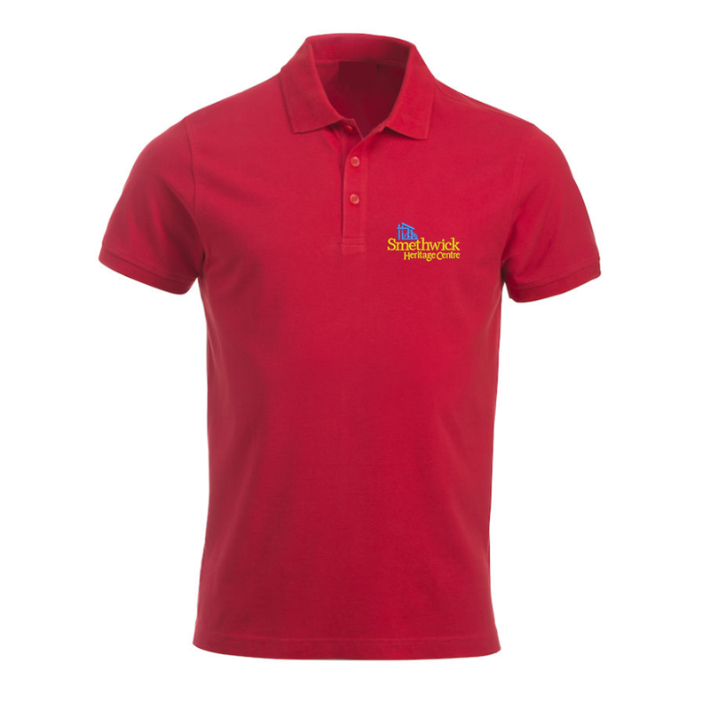 Polycotton Poloshirt embroidered logo left breast.