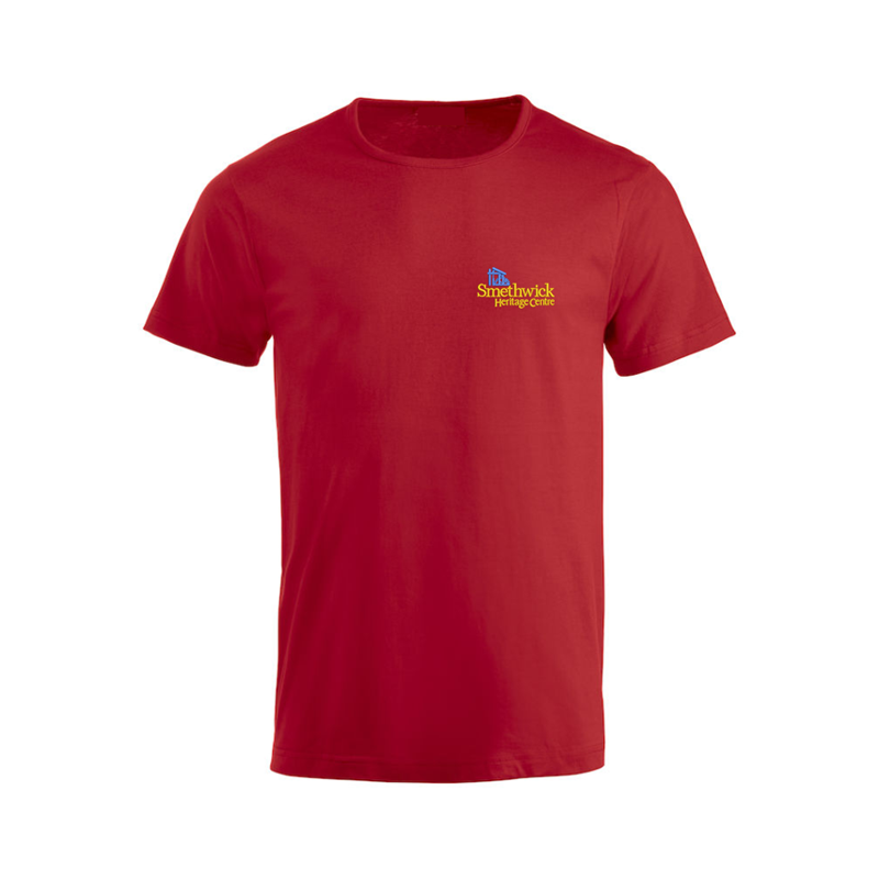 Cotton T Shirt with embroidered logo left breast