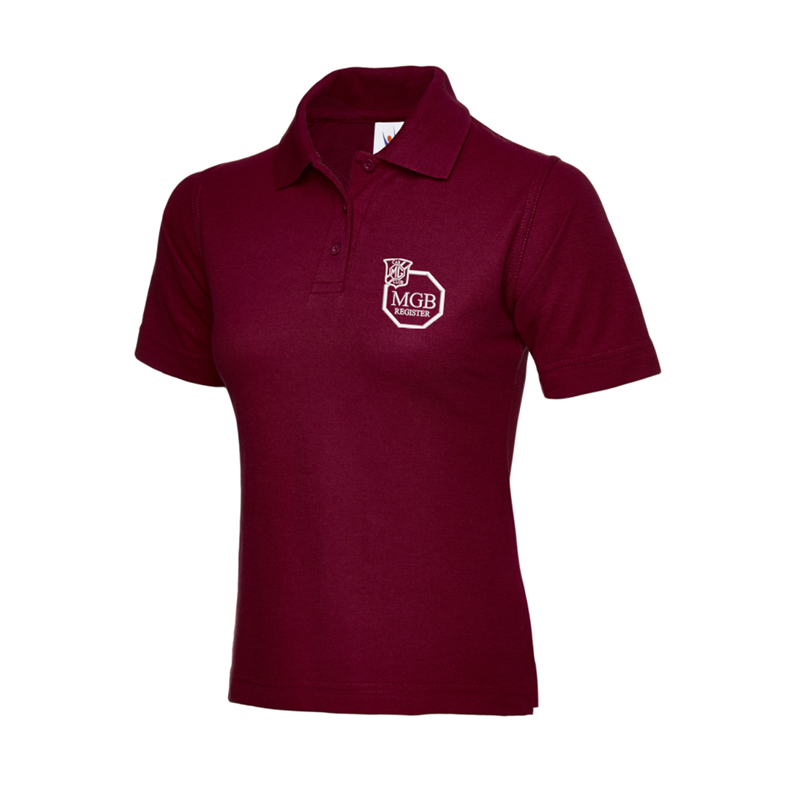 Polycotton Poloshirt embroidered logo left breast.