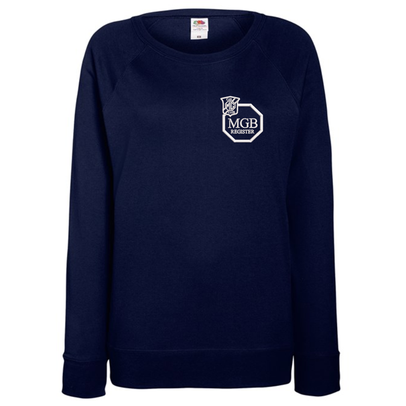 Ladies Lightweight unbrushed (French Terry) Sweatshirt with raglan sleeves, embroidered logo left breast.
