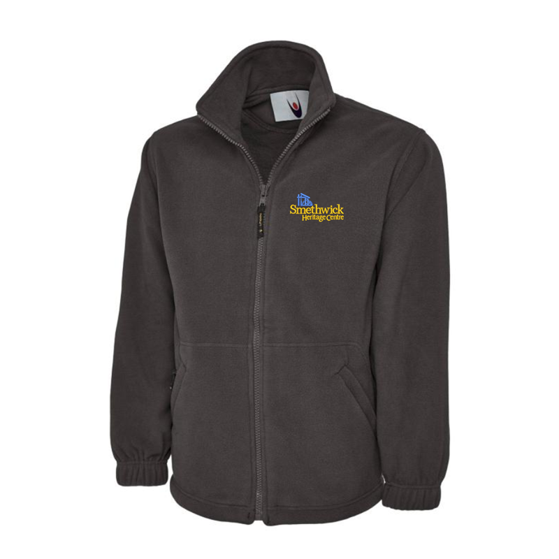 Full Zip Fleece Jacket embroideCharcoal with club logo