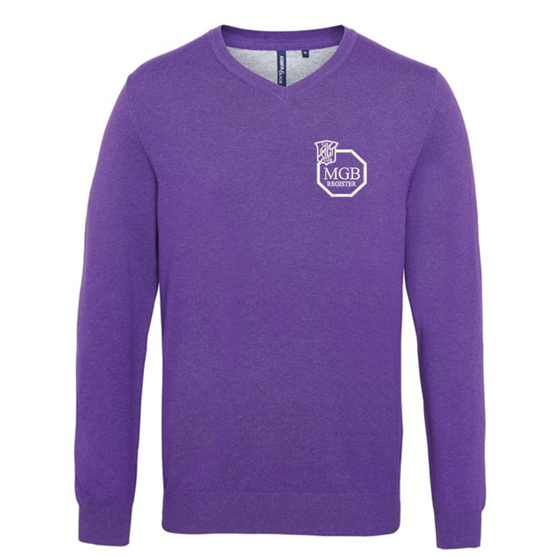 V-neck style jumper. Patch on the inside reverse neck for a contrast effect. Decorative tuck stitching. Ribbed knit on the neckline, cuffs and hem.Washing Instructions Domestic wash at 40c. With logo embroidered.
