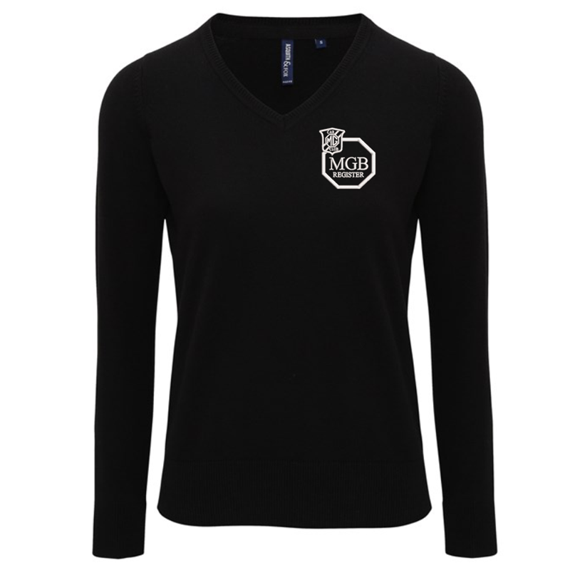 V-neck style jumper. Patch on the inside reverse neck for a contrast effect. Decorative tuck stitching. Ribbed knit on the neckline, cuffs and hem.Washing Instructions Domestic wash at 40c. With logo embroidered.