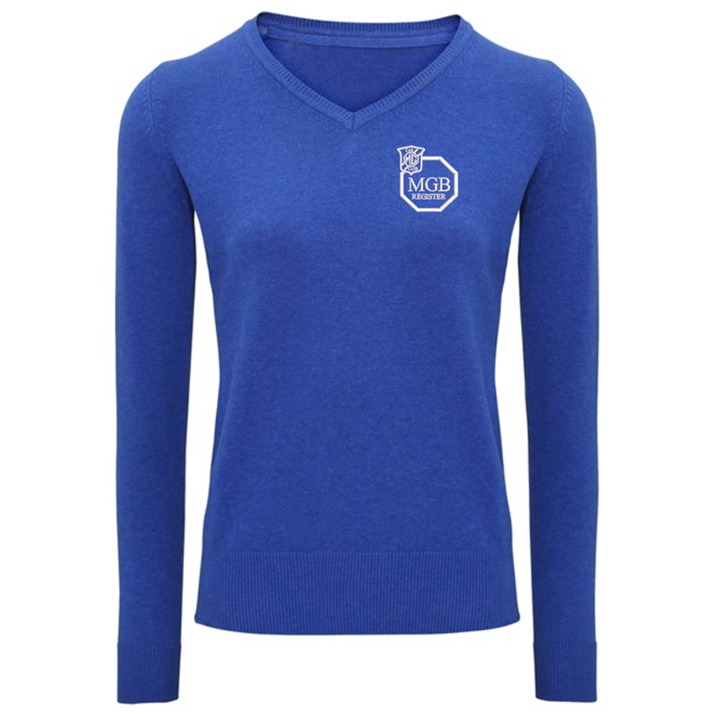 V-neck style jumper. Patch on the inside reverse neck for a contrast effect. Decorative tuck stitching. Ribbed knit on the neckline, cuffs and hem.Washing Instructions Domestic wash at 40c. With logo embroidered.