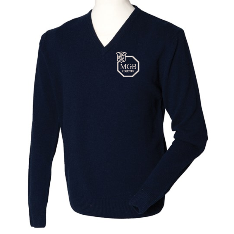 Woolmark® accredited. Semi fashioned neckline and armhole. 1x1 rib and cuffs. Machine washable with Woolmark approved detergents only. Jumper with embroidered logo left breast