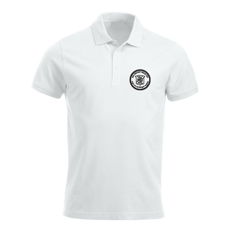 Polycotton Poloshirt embroidered logo left breast.