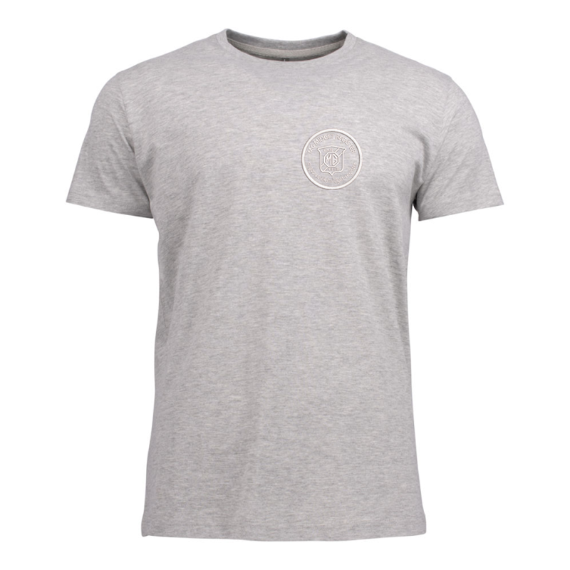 Cotton T Shirt with embroideHeather Grey logo left breast