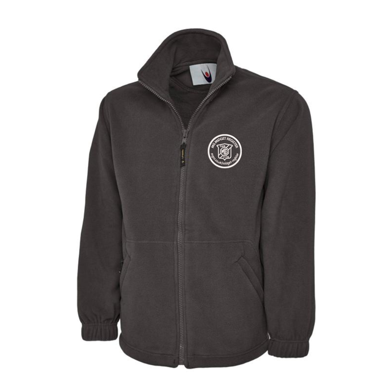 Full Zip Fleece Jacket embroideCharcoal with club logo