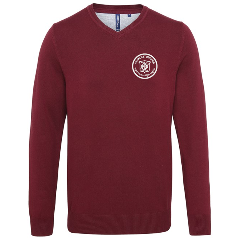 V-neck style jumper. Patch on the inside reverse neck for a contrast effect. Decorative tuck stitching. Ribbed knit on the neckline, cuffs and hem.Washing Instructions Domestic wash at 40c. With logo embroidered.