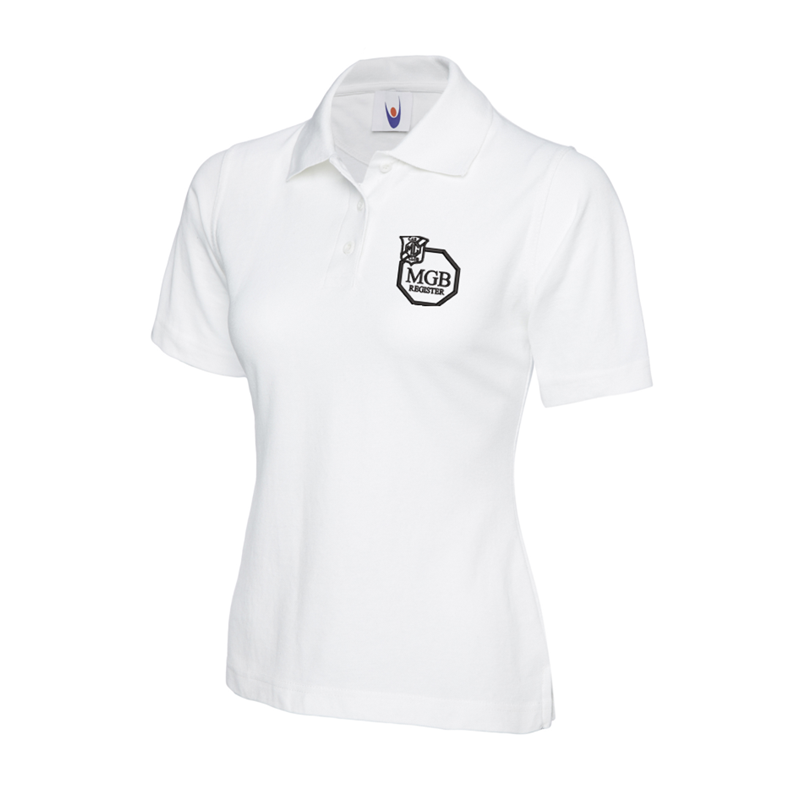Polycotton Poloshirt embroidered logo left breast.