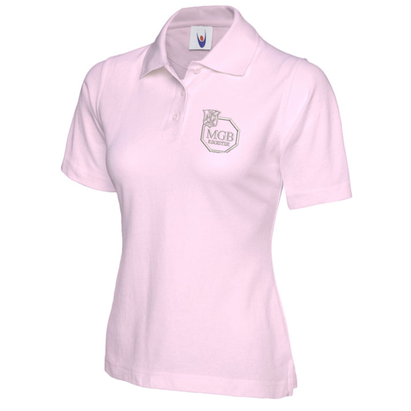 Polycotton Poloshirt embroidered logo left breast.