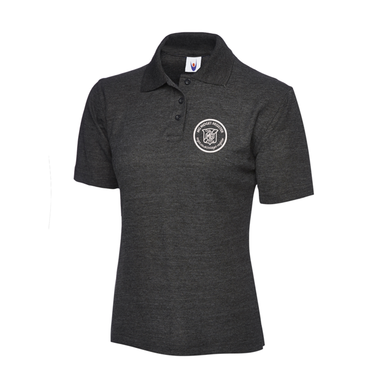 Polycotton Ladies Poloshirt embroidered logo left breast.