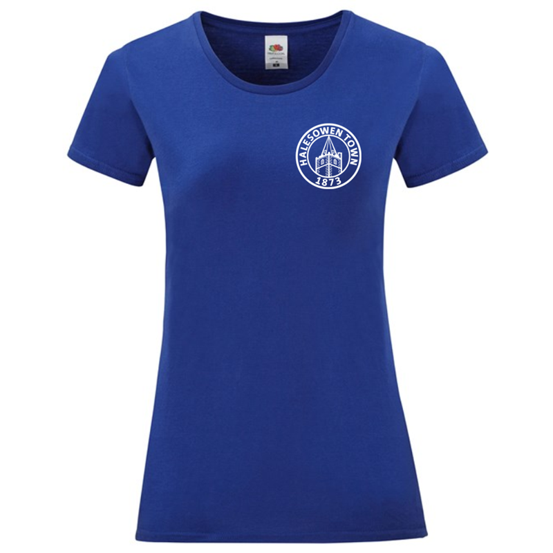 Cotton Lady Fit T Shirt with silicon print logo to left breast