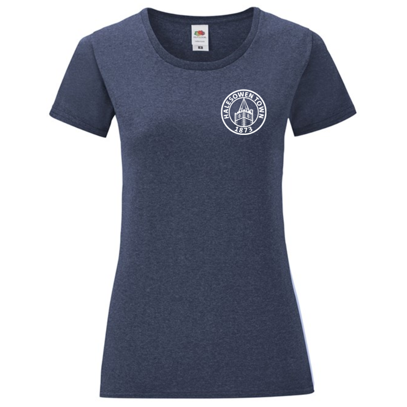 Cotton Lady Fit T Shirt with silicon print logo to left breast
