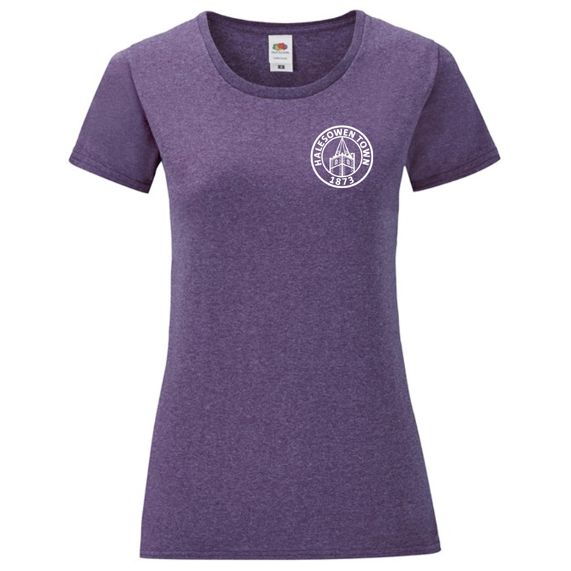 Cotton Lady Fit T Shirt with silicon print logo to left breast