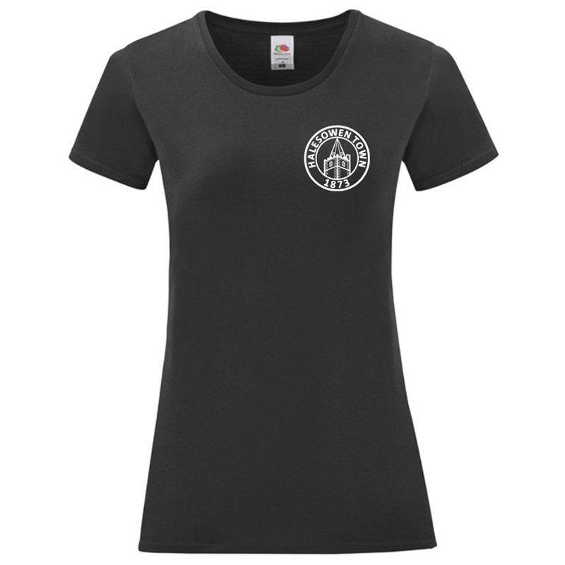 Cotton Lady Fit T Shirt with silicon print logo to left breast
