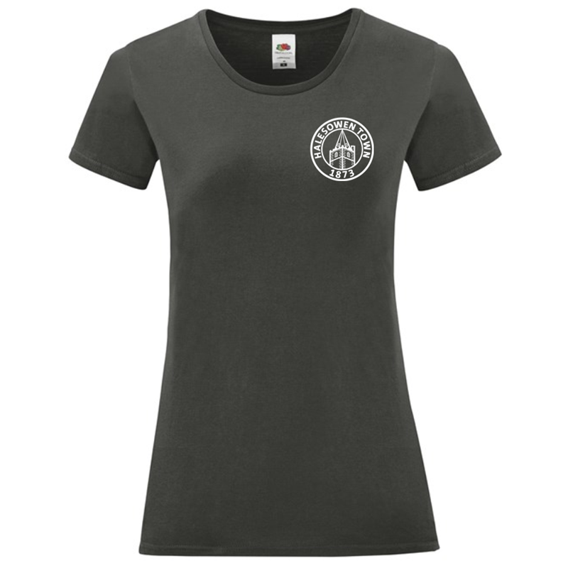 Cotton Lady Fit T Shirt with silicon print logo to left breast