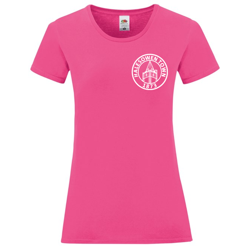 Cotton Lady Fit T Shirt with silicon print logo to left breast