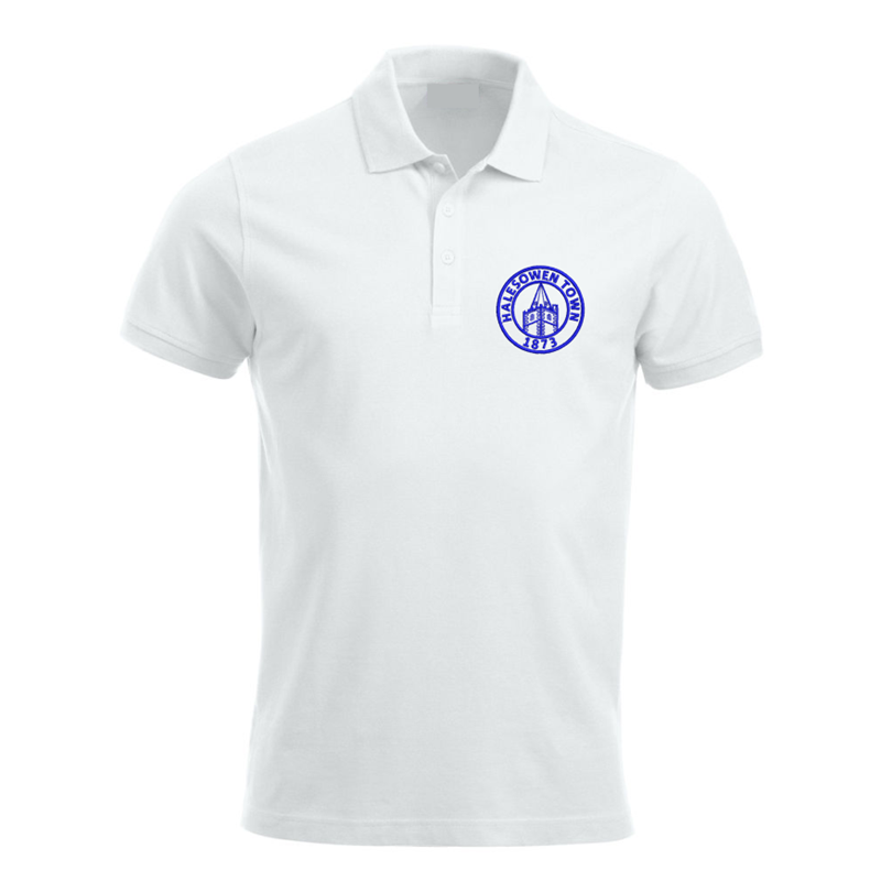 Polycotton Poloshirt embroidered logo left breast.