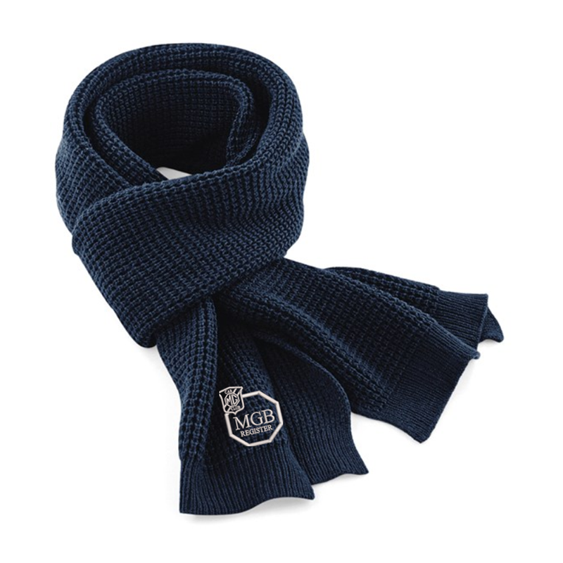 100% Soft-touch acrylic scarf woth embroidered logo