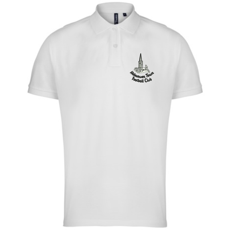 Premium quality poloshrt embroidered HTFC Church logo.