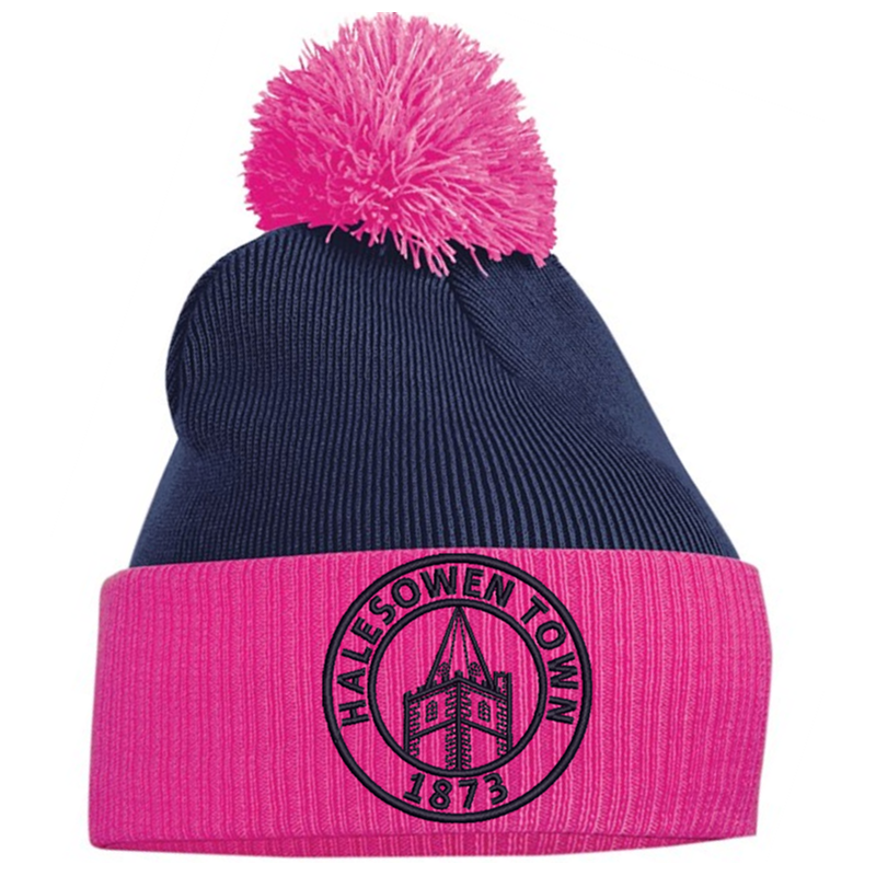 Double layer knitted contrast PomPom - With Club logo