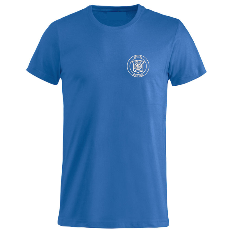 Cotton T Shirt with embroideRoyal Blue logo left breast