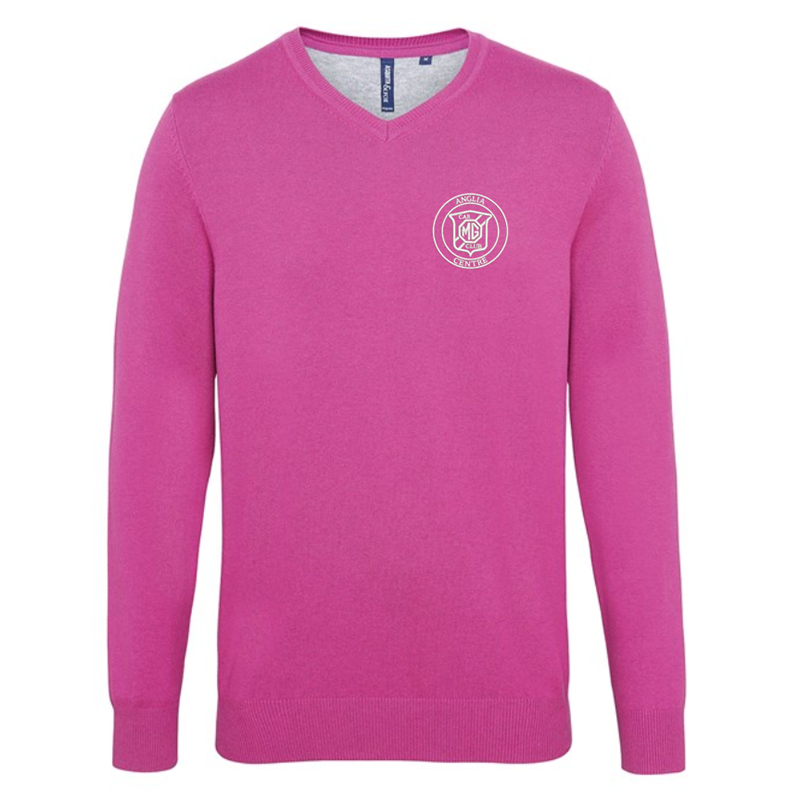 V-neck style jumper. Patch on the inside reverse neck for a contrast effect. Decorative tuck stitching. Ribbed knit on the neckline, cuffs and hem.Washing Instructions Domestic wash at 40c. With logo embroidered.
