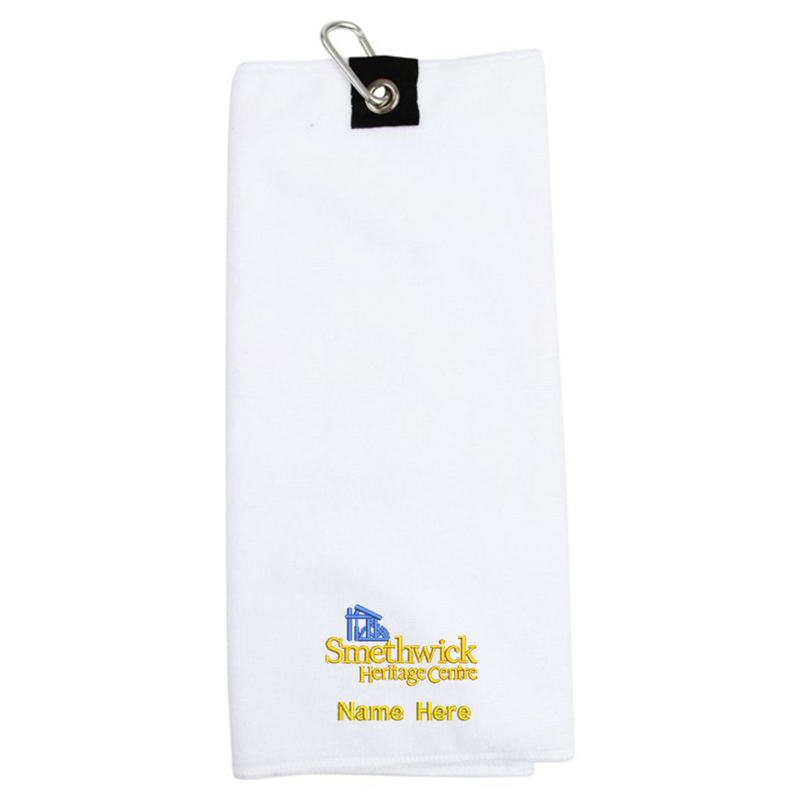 Personalised Sports/Hand Towel, club logo and your choice of name or text below!