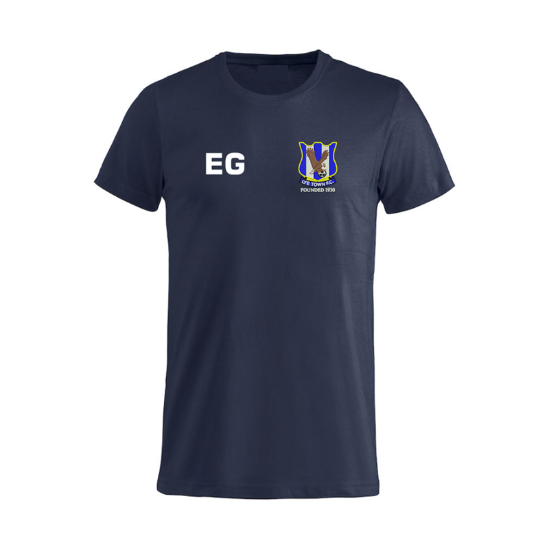 Cool Polyester T Shirt, embroidered Club logo left breast and number or initial right breast