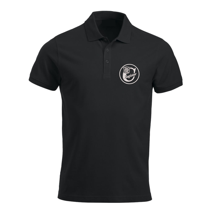 Polycotton Poloshirt embroidered logo left breast.