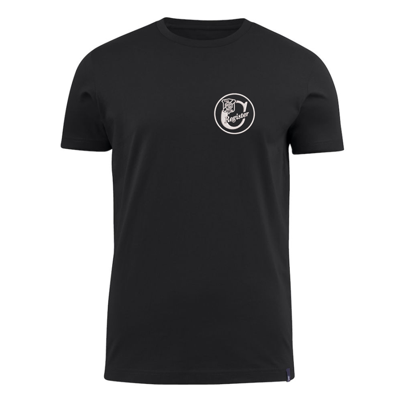 Cotton T Shirt with embroidered logo left breast