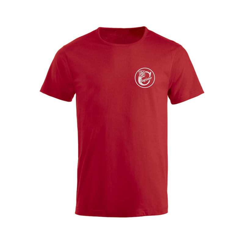 Cotton T Shirt with embroidered logo left breast