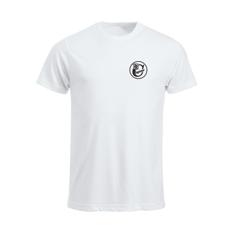 Cotton T Shirt with embroideWhite logo left breast