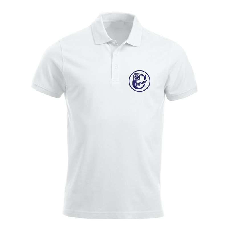 Polycotton Poloshirt embroidered logo left breast.