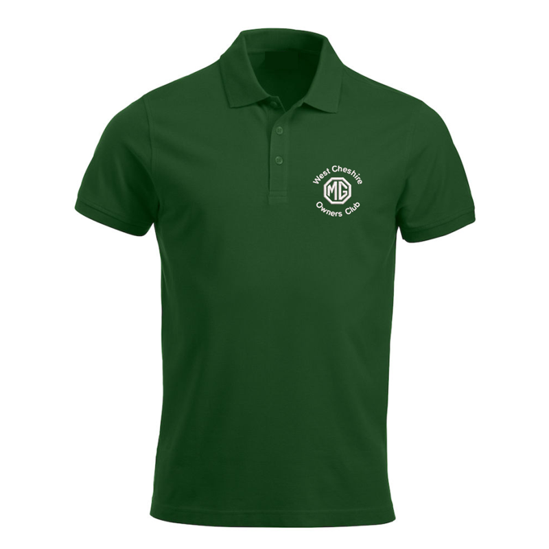 Polycotton Poloshirt embroidered logo left breast.