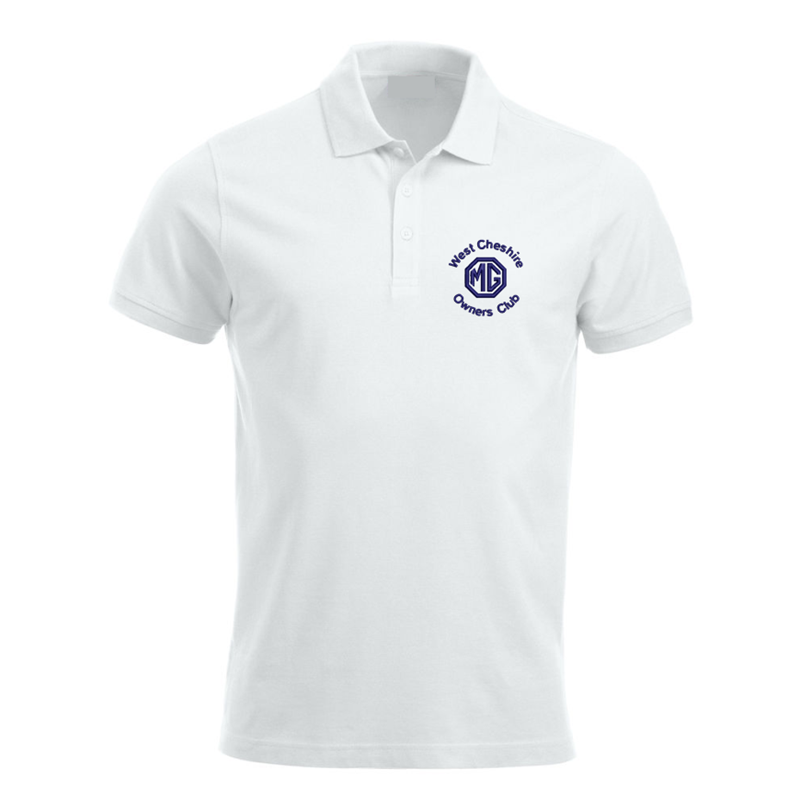 Polycotton Poloshirt embroidered logo left breast.