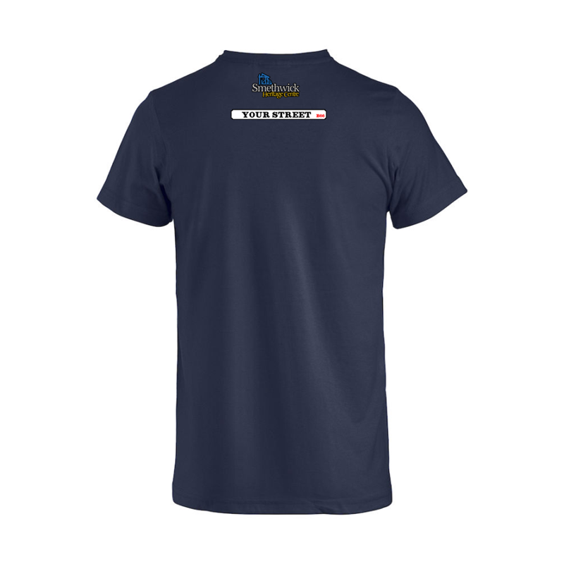 Cotton Unisex T Shirt,customised with your choice of street name (enter at checkout)
