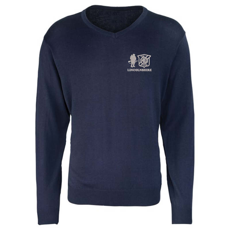 Knitted V Neck Sweater, with embroidered logo
