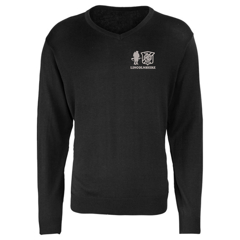 Knitted V Neck Sweater, with embroidered logo