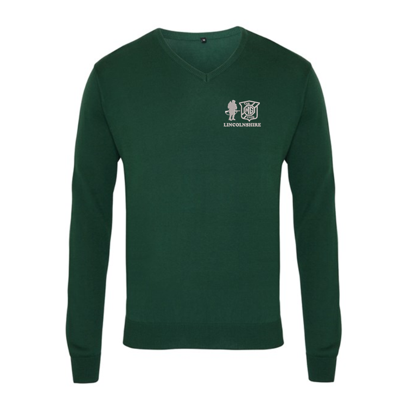 Knitted V Neck Sweater, with embroidered logo