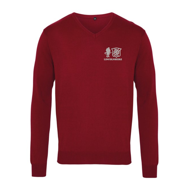 Knitted V Neck Sweater, with embroidered logo