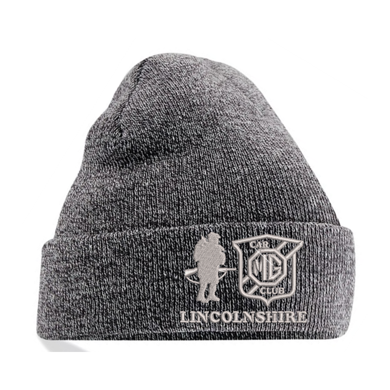 Knitted cuffed beanie with embroidered logo