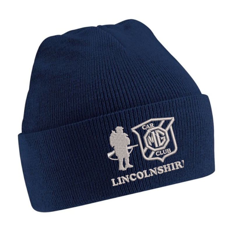 Knitted cuffed beanie with embroidered logo