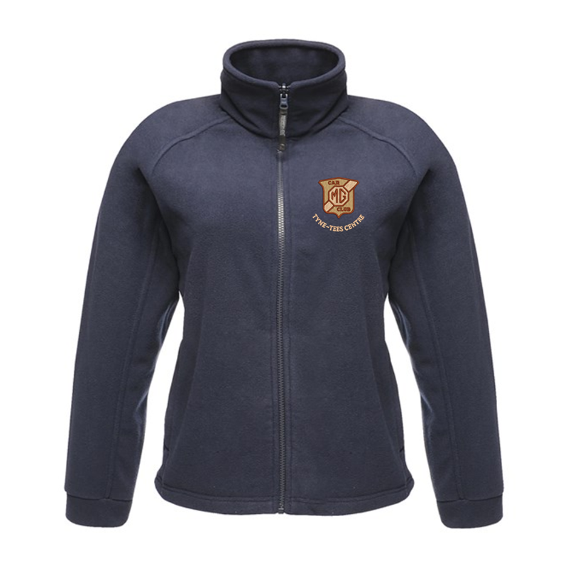 Full Zip Fleece Jacket, ladies sizing XS - 4XL, embroidered logo to left breast