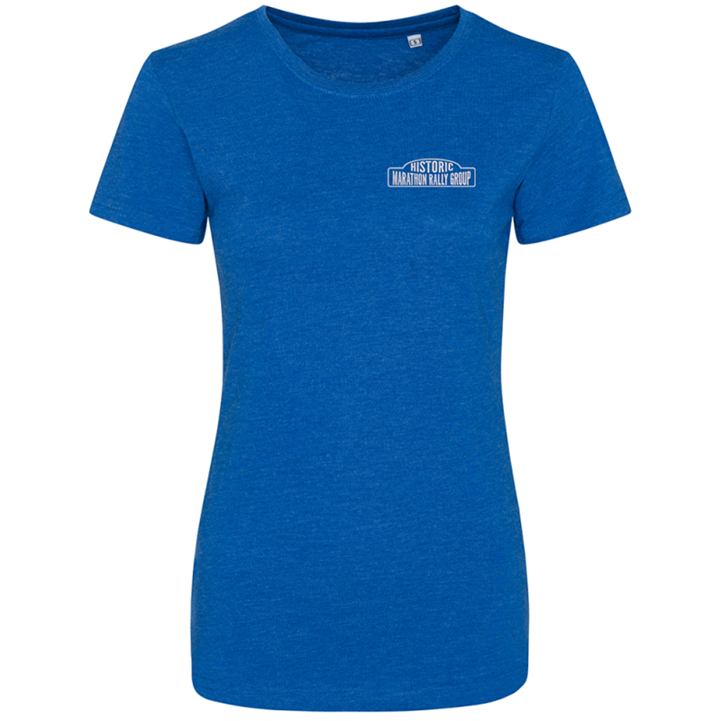 Cotton Crew neck T Shirt, ladies fit, embroidered with logo left breast.